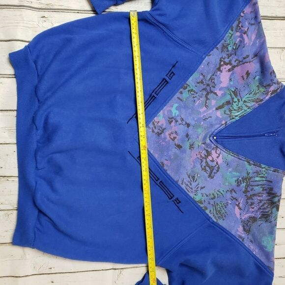 Vintage 90's sweatshirt / sweater blue granny grannycore - Picture 5 of 8